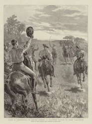 Lord R Churchill in Zuid-Afrika, een Sportwedstrijd bij Fort Salisbury